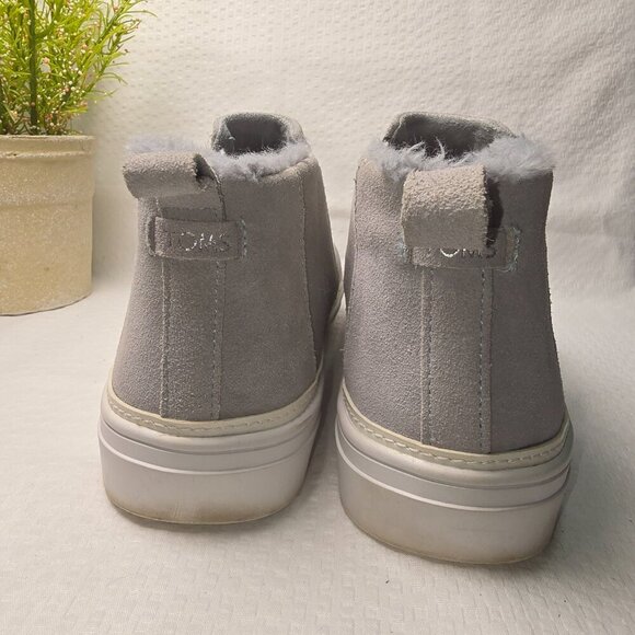 TOMS WOMENS BRYCE CASUAL SLIP ON GRAY SUEDE SNEAKERS SHOES BOOTIES SIZE 9 - Picture 8 of 10